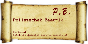 Pollatschek Beatrix névjegykártya